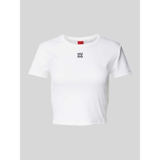 T-shirt krótki z nadrukiem z logo ze sklepu Peek&Cloppenburg  w kategorii Bluzki damskie - zdjęcie 171013667