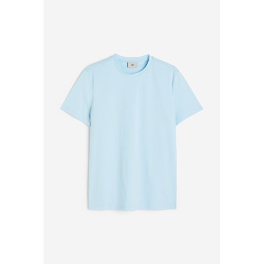 H & M - T-shirt z bawełny pima Slim Fit - Niebieski H & M S H&M