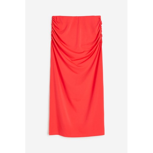 H & M - Drapowana spódnica ołówkowa - Czerwony H & M S H&M