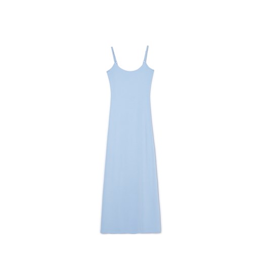 Cropp - Niebieska sukienka maxi - błękitny ze sklepu Cropp w kategorii Sukienki - zdjęcie 171018598