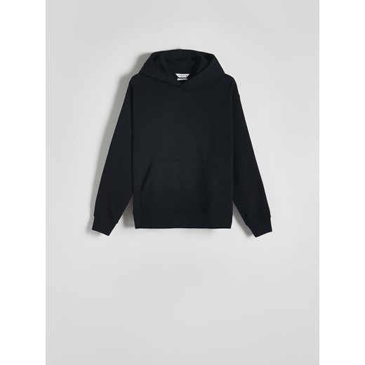 Reserved - Bawełniana bluza z kapturem - czarny ze sklepu Reserved w kategorii Bluzy męskie - zdjęcie 171019149