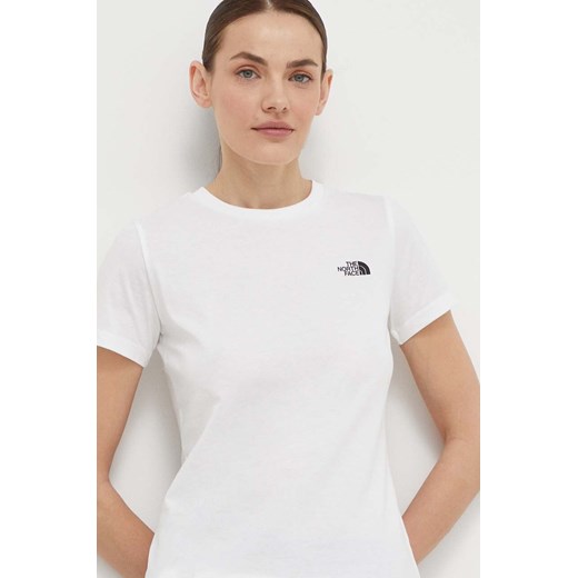 The North Face t-shirt damski kolor biały NF0A87NHFN41 ze sklepu ANSWEAR.com w kategorii Bluzki damskie - zdjęcie 171020095