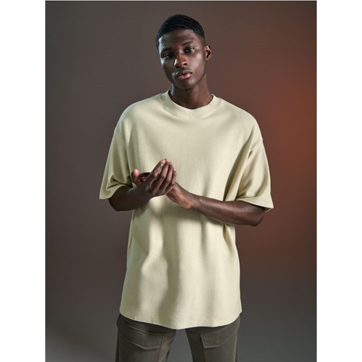 Sinsay - Koszulka oversize - beżowy ze sklepu Sinsay w kategorii T-shirty męskie - zdjęcie 171022509