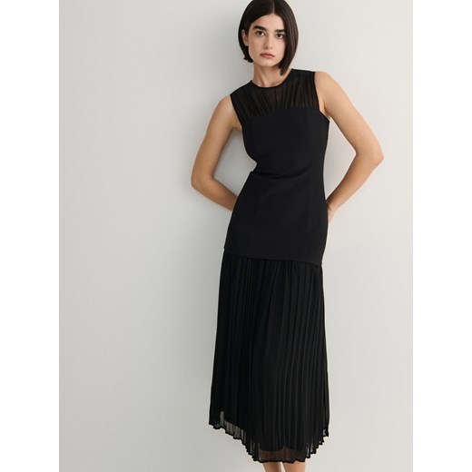 Reserved - Sukienka maxi z łączonych materiałów - czarny ze sklepu Reserved w kategorii Sukienki - zdjęcie 171023225