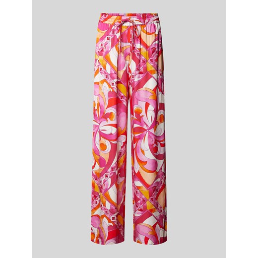 Spodnie z wiskozy z elastycznym pasem ze sklepu Peek&Cloppenburg  w kategorii Spodnie damskie - zdjęcie 171024788
