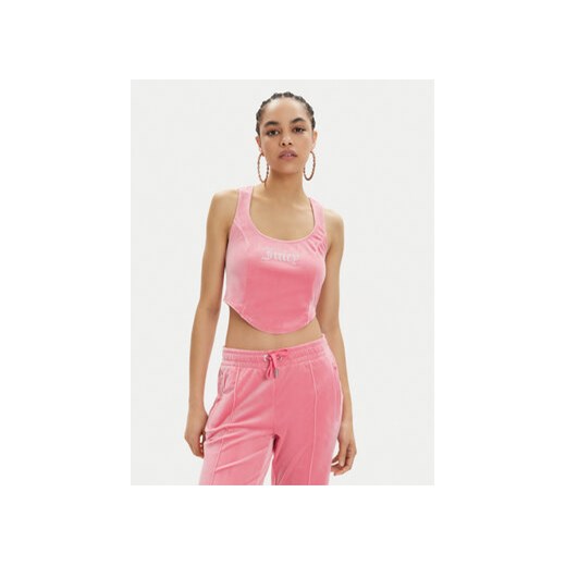 Juicy Couture Top Camina JCWCT23305 Różowy Slim Fit ze sklepu MODIVO w kategorii Bluzki damskie - zdjęcie 171027388