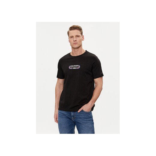 Tommy Hilfiger T-Shirt Track Graphic MW0MW34429 Czarny Regular Fit ze sklepu MODIVO w kategorii T-shirty męskie - zdjęcie 171027415