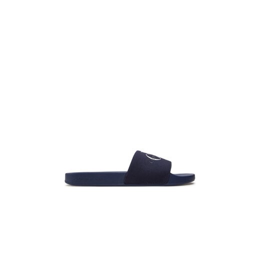 Calvin Klein Jeans Klapki Slide Monogram Co YM0YM00061 Granatowy ze sklepu MODIVO w kategorii Klapki męskie - zdjęcie 171027429