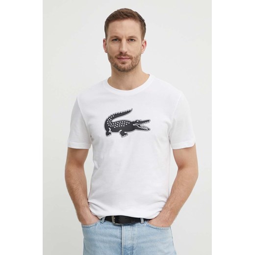 Lacoste t-shirt męski kolor beżowy ze sklepu ANSWEAR.com w kategorii T-shirty męskie - zdjęcie 171029928