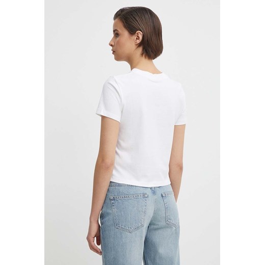 Bluzka damska biała Calvin Klein z bawełny 