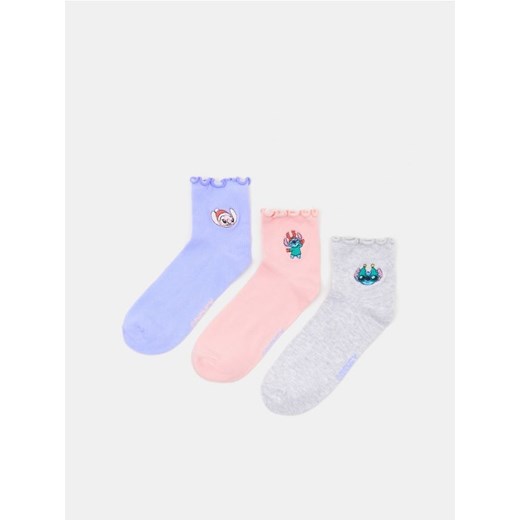 Sinsay - Skarpetki Stitch 3 pack - wielobarwny Sinsay 36/38 Sinsay