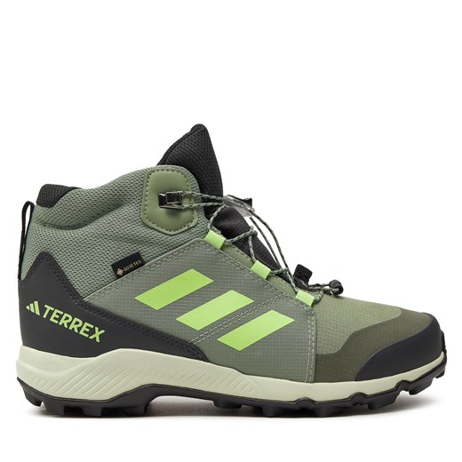 Trekkingi adidas Terrex Mid GORE-TEX Hiking IE7619 Zielony ze sklepu eobuwie.pl w kategorii Buty trekkingowe dziecięce - zdjęcie 171031976