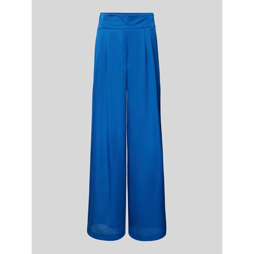 Spodnie z satyny w jednolitym kolorze ze sklepu Peek&Cloppenburg  w kategorii Spodnie damskie - zdjęcie 171032247