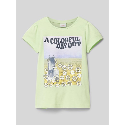 T-shirt z nadrukowanym motywem ze sklepu Peek&Cloppenburg  w kategorii Bluzki dziewczęce - zdjęcie 171032255