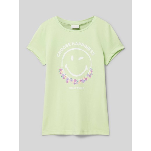 T-shirt z nadrukowanym motywem ze sklepu Peek&Cloppenburg  w kategorii Bluzki dziewczęce - zdjęcie 171032525