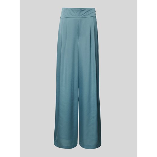 Spodnie z satyny w jednolitym kolorze ze sklepu Peek&Cloppenburg  w kategorii Spodnie damskie - zdjęcie 171032667