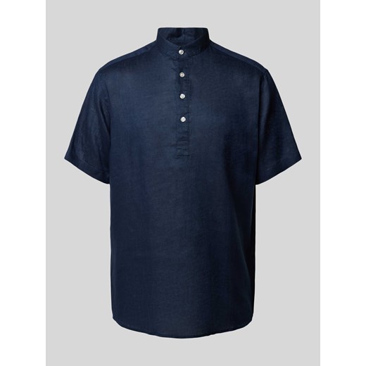 Koszula casualowa o kroju tailored fit z lnu model ‘HOBART’ ze sklepu Peek&Cloppenburg  w kategorii Koszule męskie - zdjęcie 171032685
