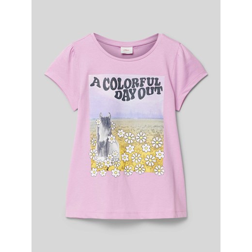 T-shirt z nadrukowanym motywem ze sklepu Peek&Cloppenburg  w kategorii Bluzki dziewczęce - zdjęcie 171032735