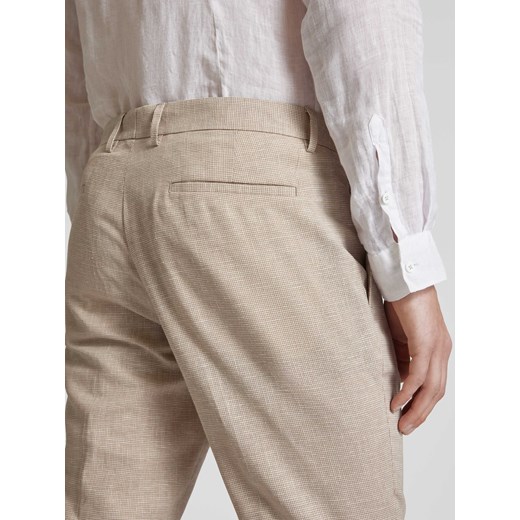 Spodnie do garnituru z mieszanki lnu model ‘Pure’ 50 Peek&Cloppenburg 