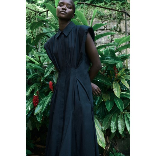 H & M - Taliowana szmizjerka - Czarny ze sklepu H&M w kategorii Sukienki - zdjęcie 171032927