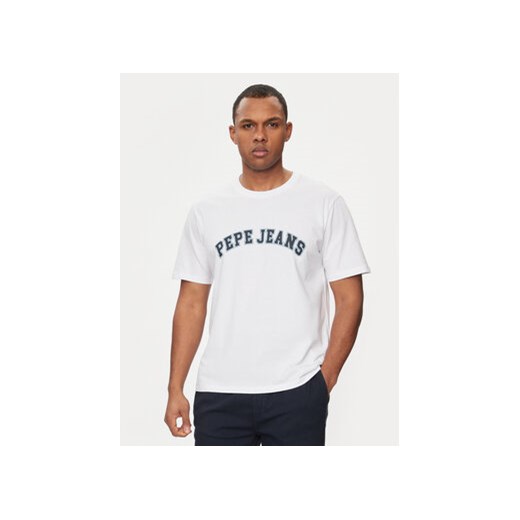 Pepe Jeans T-Shirt Clement PM509220 Écru Regular Fit ze sklepu MODIVO w kategorii T-shirty męskie - zdjęcie 171038475
