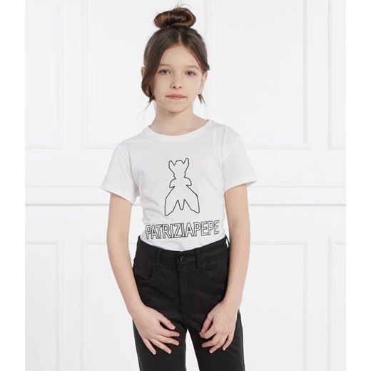 Patrizia Pepe T-shirt | Regular Fit ze sklepu Gomez Fashion Store w kategorii Bluzki dziewczęce - zdjęcie 171040076