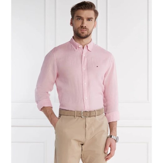Tommy Hilfiger Lniana koszula PIGMENT DYED | Regular Fit ze sklepu Gomez Fashion Store w kategorii Koszule męskie - zdjęcie 171040106