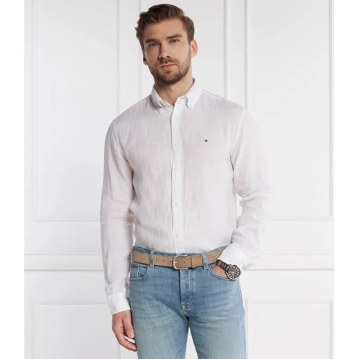 Tommy Hilfiger Lniana koszula PIGMENT DYED | Regular Fit ze sklepu Gomez Fashion Store w kategorii Koszule męskie - zdjęcie 171040136