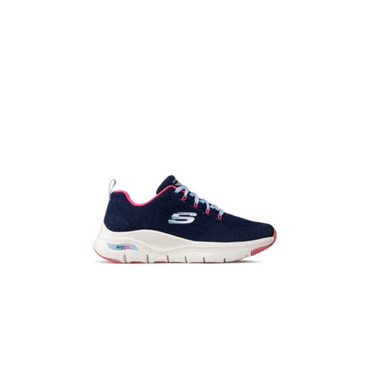 Skechers Sneakersy Comfy Wave 149414/NVHP Granatowy ze sklepu MODIVO w kategorii Buty sportowe damskie - zdjęcie 171041306