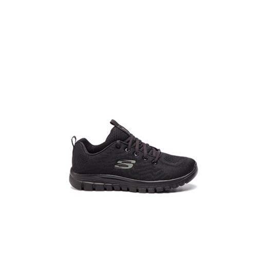 Skechers Sneakersy Get Connected 12615/BBK Czarny ze sklepu MODIVO w kategorii Buty sportowe damskie - zdjęcie 171041565