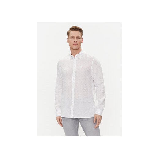 Tommy Hilfiger Koszula MW0MW34615 Biały Slim Fit ze sklepu MODIVO w kategorii Koszule męskie - zdjęcie 171042196