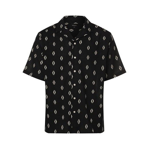 Aygill's Koszula męska Mężczyźni Regular Fit Bawełna czarny wzorzysty ze sklepu vangraaf w kategorii Koszule męskie - zdjęcie 171042497