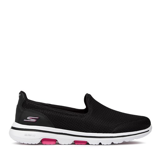 Półbuty Skechers Go Walk 5 15901/BKHP Black/Hot Pink ze sklepu eobuwie.pl w kategorii Półbuty damskie - zdjęcie 171044486