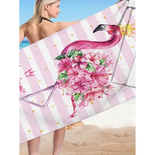 Stylowy plażowy ręcznik w flaminga - wzór 2 ze sklepu magmac.pl w kategorii Ręczniki - zdjęcie 171045868