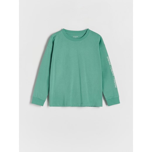 Reserved - Longsleeve oversize - morski Reserved 146 (10 lat) Reserved