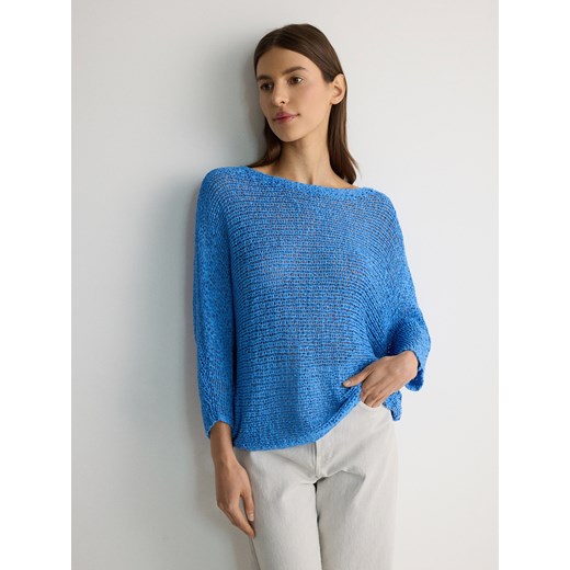 Reserved - Sweter o luźnym splocie - jasnoniebieski ze sklepu Reserved w kategorii Swetry damskie - zdjęcie 171046097