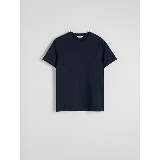 T-shirt męski Reserved granatowy z krótkimi rękawami