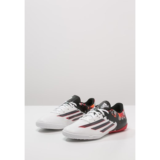 adidas Performance MESSI 10.3 IN Halówki white/granit/scarlet zalando  skóra ekologiczna