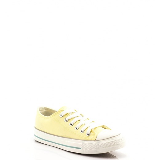 Żółte Trampki Yellow Sneakers Maddie born2be-pl  tkanina