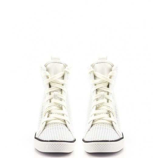 Białe Sneakersy White Sneakers Giovanna born2be-pl  skóra