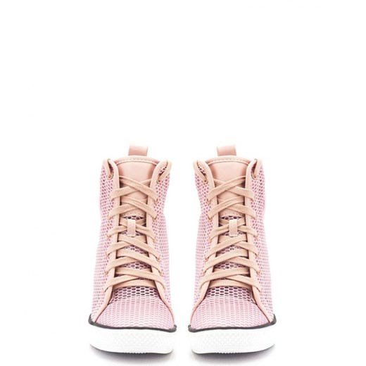 Różowe Sneakersy Pink Sneakers Giovanna born2be-pl  róże