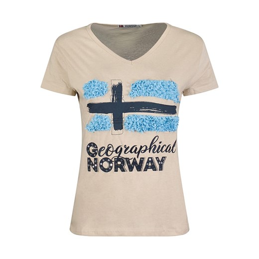 Geographical Norway Koszulka &quot;Jarine&quot; w kolorze beżowym ze sklepu Limango Polska w kategorii Bluzki damskie - zdjęcie 171147466