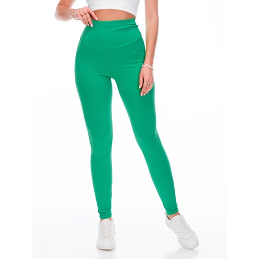 Spodnie damskie legginsy 243PLR - zielone Edoti XL Edoti