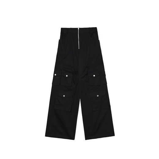 Cropp - Czarne spodnie cargo - czarny ze sklepu Cropp w kategorii Spodnie damskie - zdjęcie 171147938