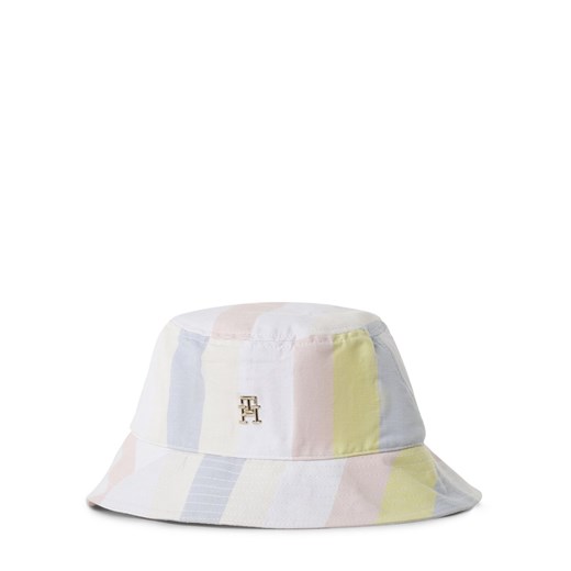 Tommy Hilfiger Damski kapelusz bucket z zawartością lnu Kobiety Bawełna biały w paski ze sklepu vangraaf w kategorii Kapelusze damskie - zdjęcie 171149027