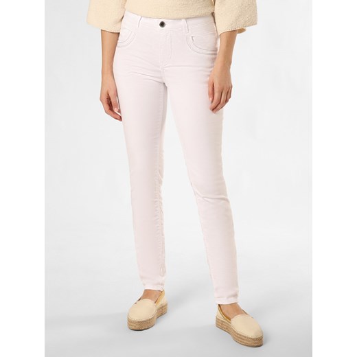 MOS MOSH Spodnie - MMNaomi Kobiety biały jednolity ze sklepu vangraaf w kategorii Spodnie damskie - zdjęcie 171149029