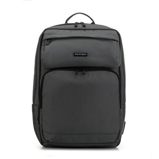 Męski plecak na laptopa 15,6” z dwiema kieszeniami na froncie szary ze sklepu WITTCHEN w kategorii Plecaki - zdjęcie 171149046