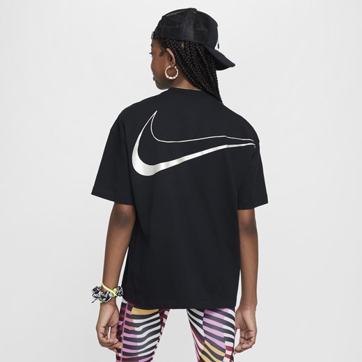 T-shirt o kroju oversize dla dużych dzieci (dziewcząt) Nike Sportswear - Czerń Nike S Nike poland