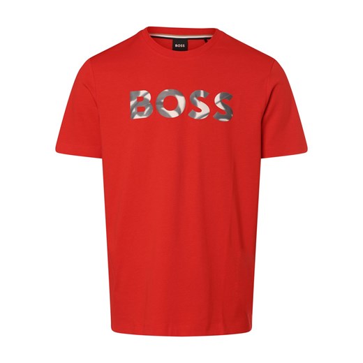 BOSS Koszulka męska - Thompson 15 Mężczyźni Bawełna czerwony nadruk ze sklepu vangraaf w kategorii T-shirty męskie - zdjęcie 171152087