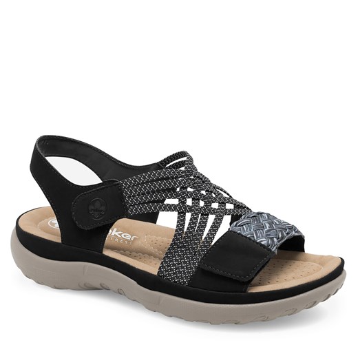 Sandały Rieker 64889-00 Czarny Rieker 38 eobuwie.pl